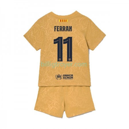 Billige Fotballdrakter FC Barcelona Ferran Torres 11 Barn Bortedraktsett 2022/23 Kortermet